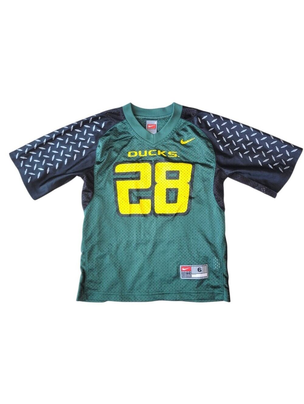 Nike Oregon Ducks Jonathan Stewart #28 Football Jersey Green Vintage Youth Kid 6